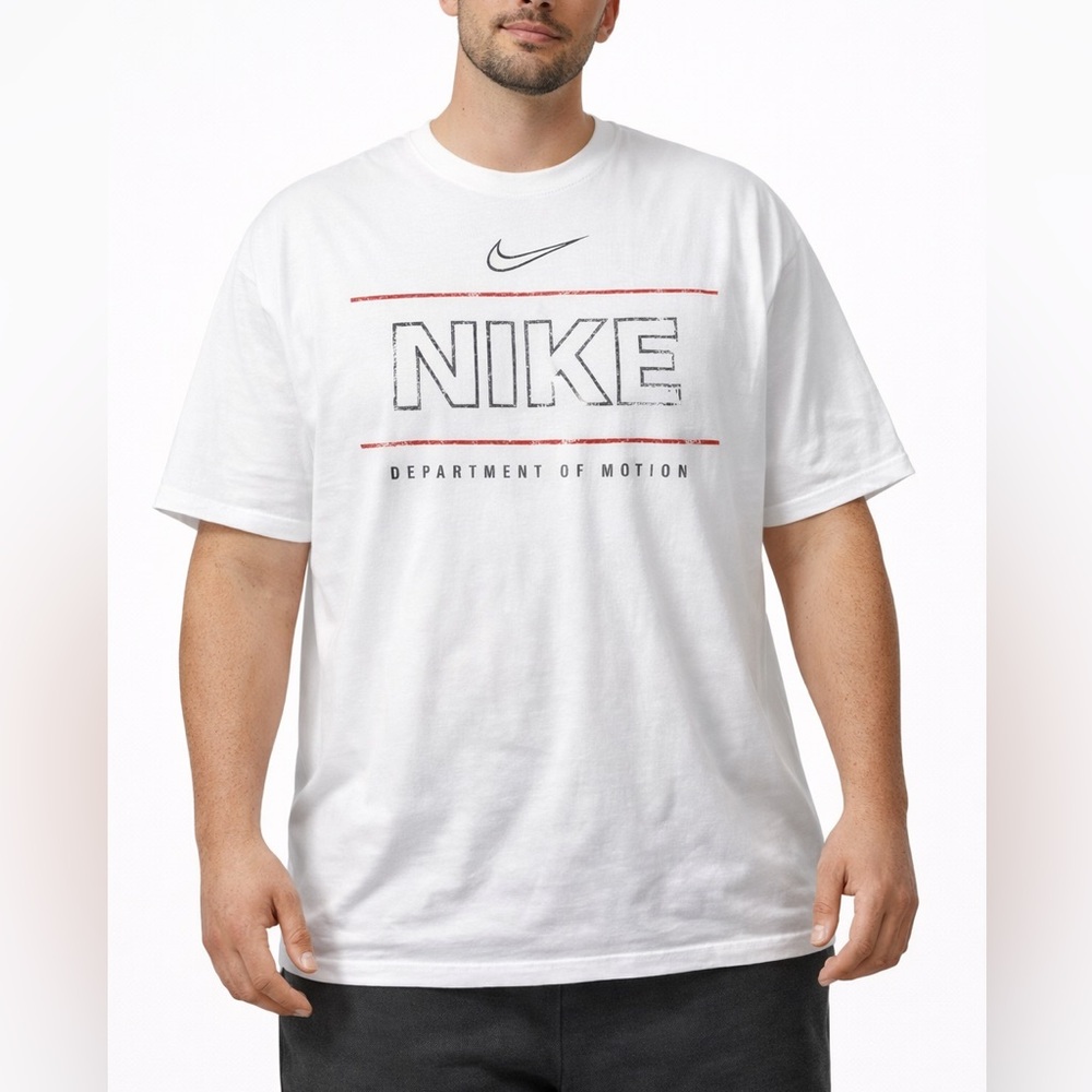 Nike Men’s Department of Motion Graphic T-Shirt‎ White XXL faded front IM0447